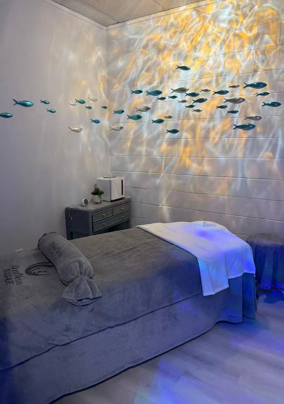 Serene treatment space at OceaNova Massage in Anaheim