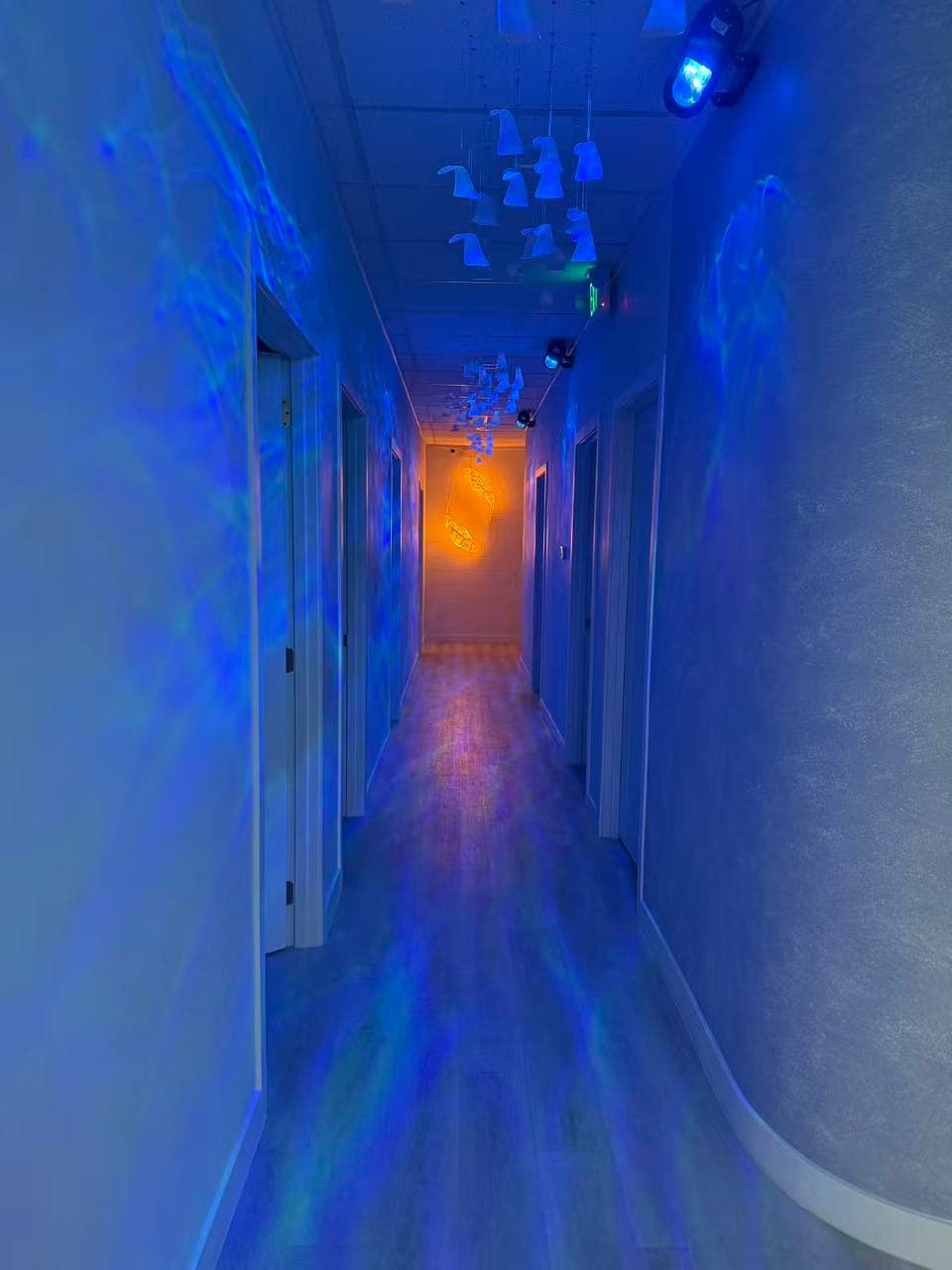 Serene corridor at OceaNova Massage